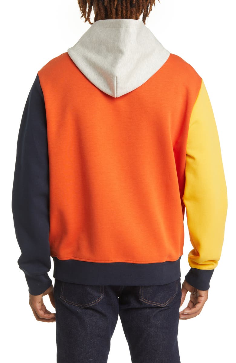 Men's Colorblock Fleece Pullover Hoodie