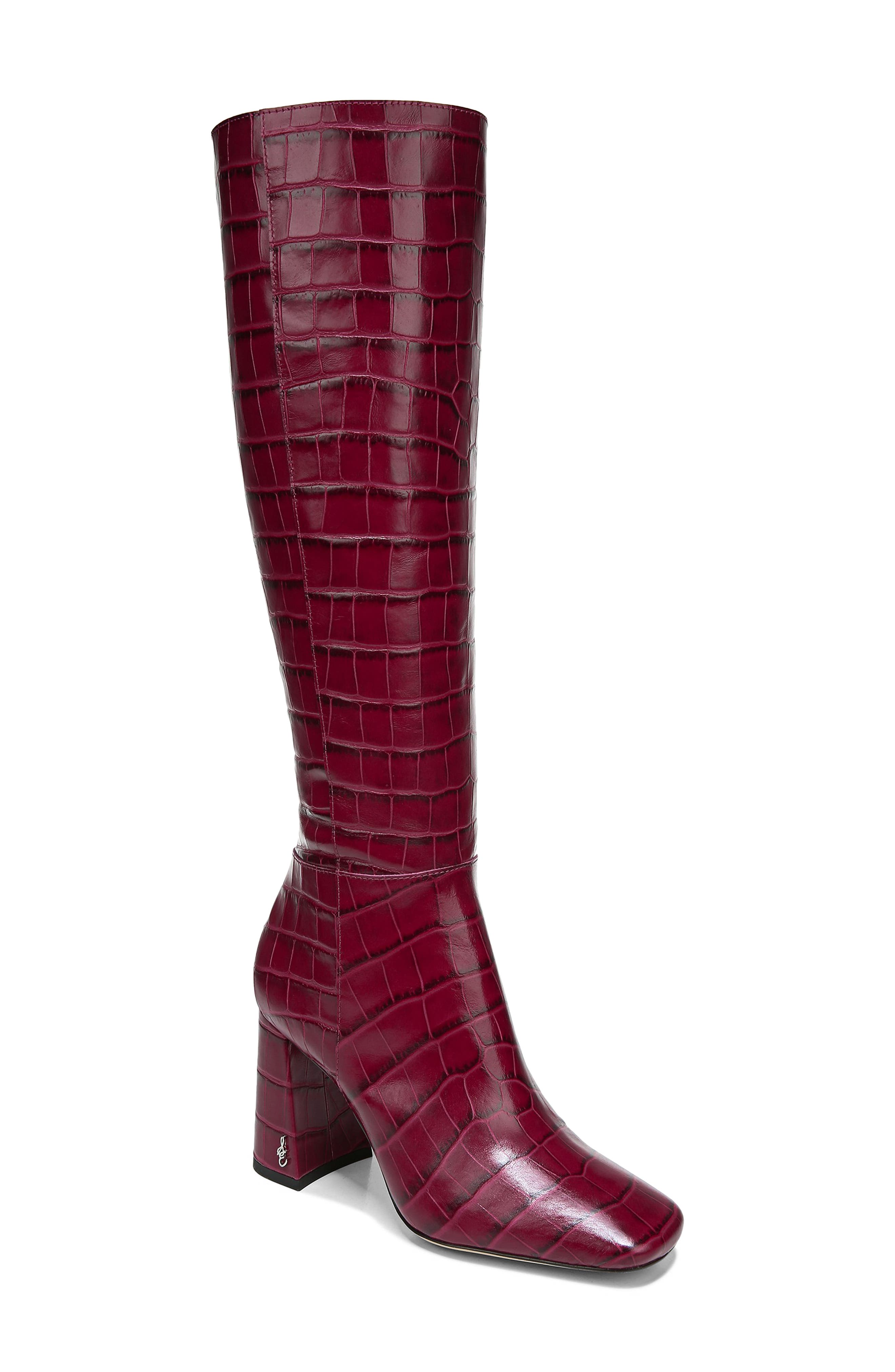 sam edelman red croc boots