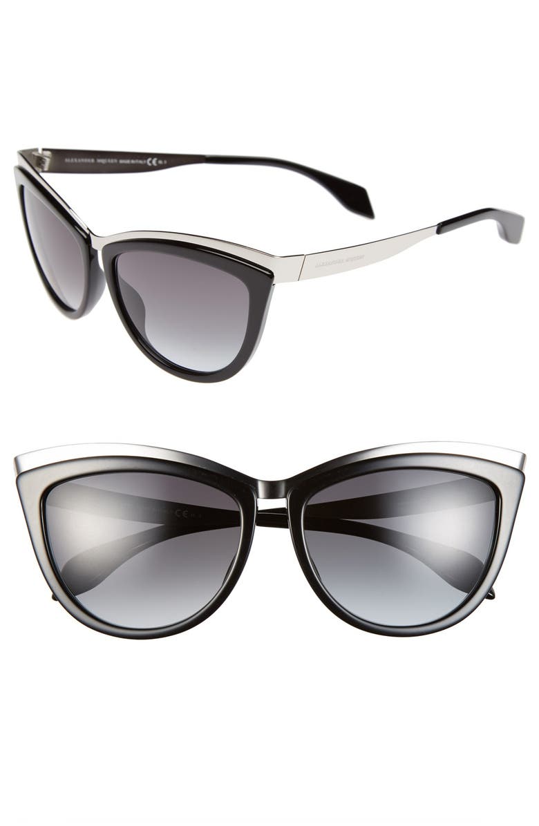 Alexander Mcqueen 57mm Cat Eye Sunglasses Nordstrom