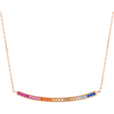 Lesa Michele Curved Bar Necklace