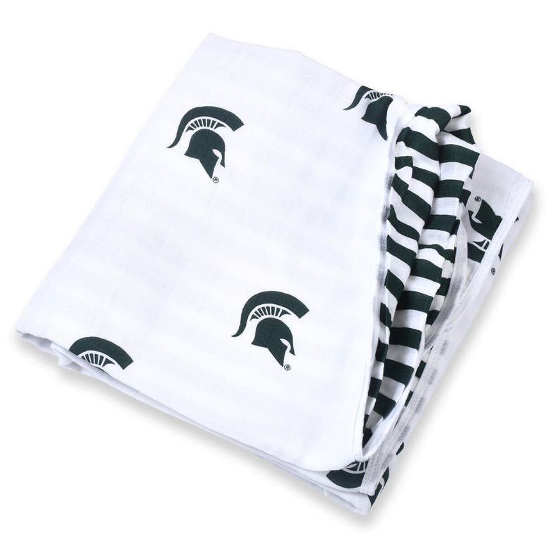 Shop Three Little Anchors Infant  Michigan State Spartans 47" X 47" Muslin 4-layer Blanket In White
