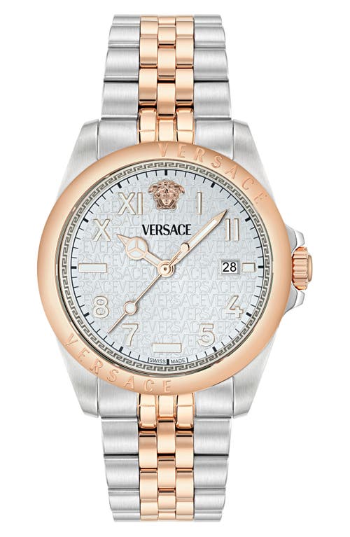 Shop Versace Anteo Bracelet Watch, 41mm In Two Tone