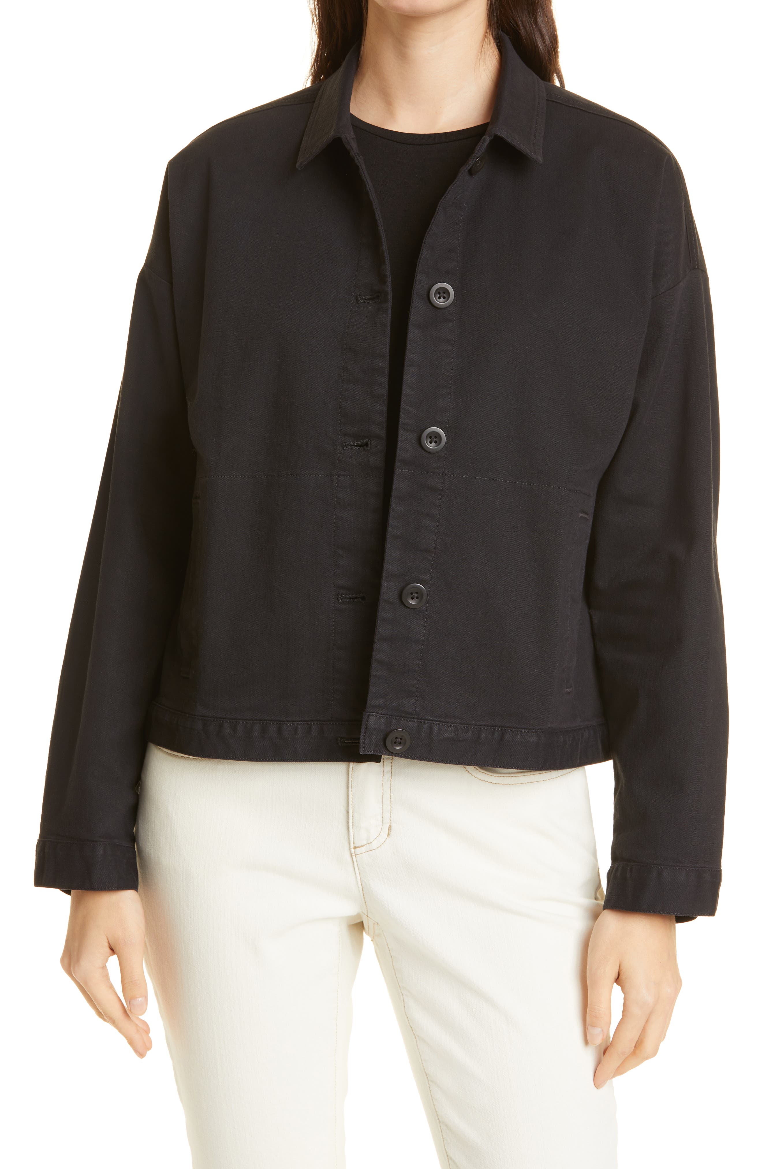eileen fisher denim jacket