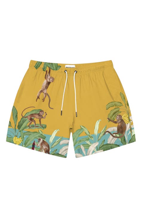 Yellow Athletic Shorts for Men