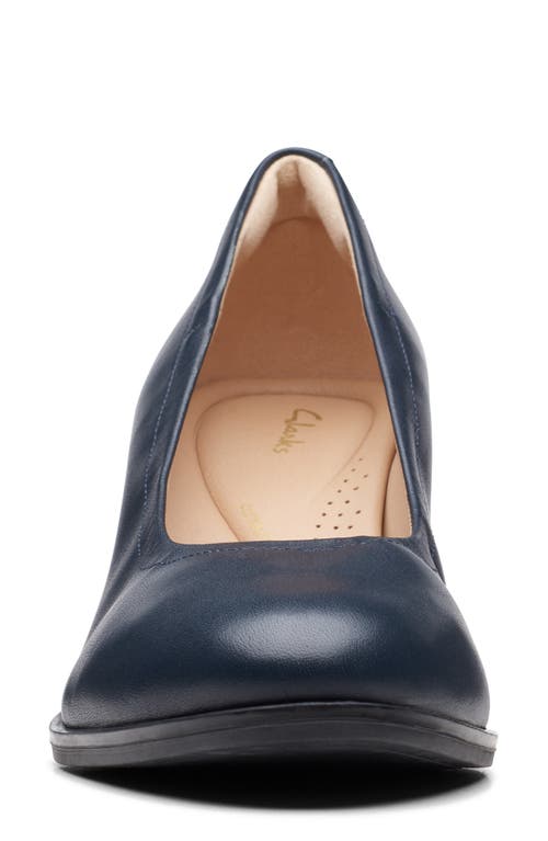 Shop Clarksr Clarks(r) Freva55 Court Pump In Navy Leather