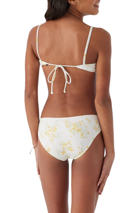 Shop O'neill Kids' Tatiana Floral Two-piece Swimsuit In Vanilla