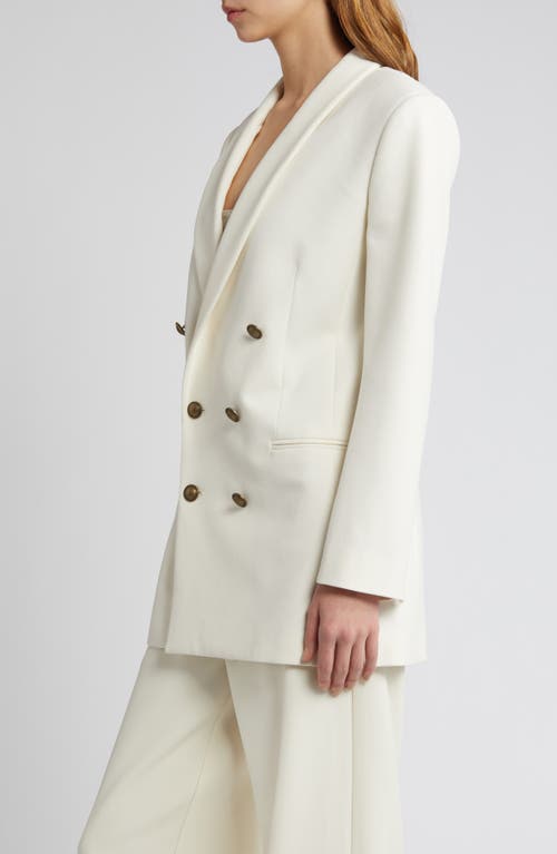 Shop Frame Shawl Collar Double Breasted Jacket In Cream