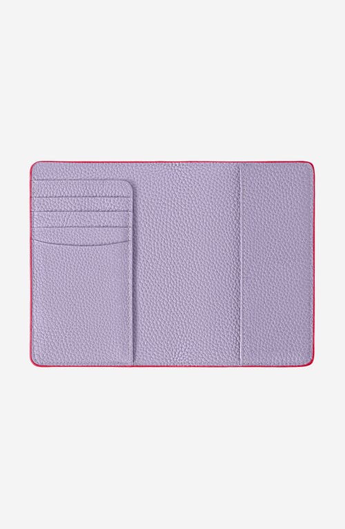 Shop Maison De Sabre Maison De Sabré Leather Passport Holder In Fuchsia Lavender