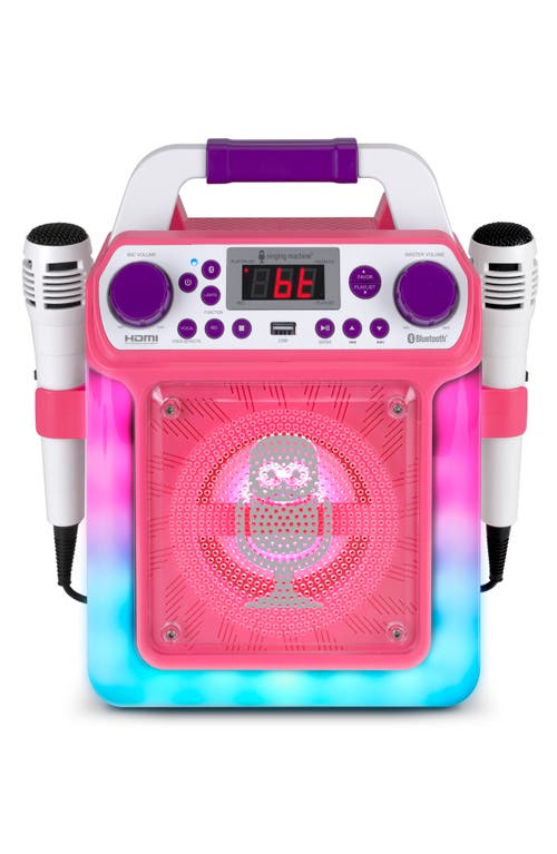 Singing Machine Groove Mini HDMI Karaoke Player with Two Microphones in Pink at Nordstrom