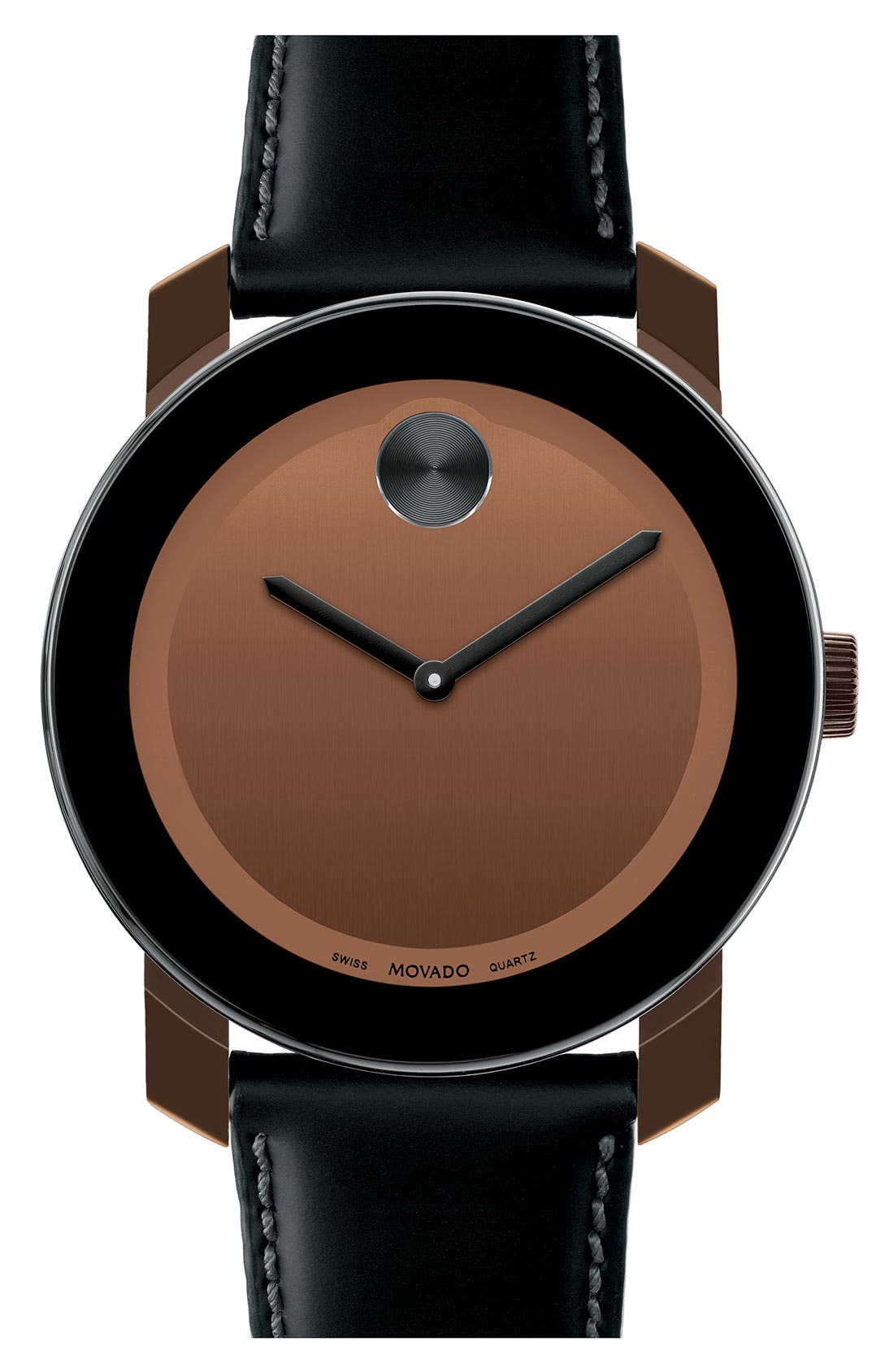 Movado 'Bold' Leather Strap Watch Nordstrom