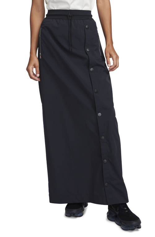 Sportswear Tech Pack Repel High Waist Maxi Skirt in Black/Anthracite/Anthracite