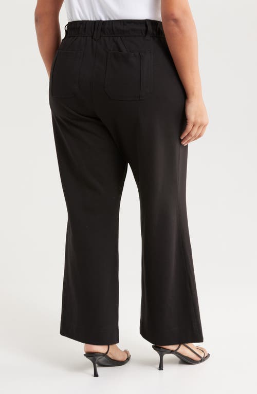 Wit & Wisdom 'ab'leisure Drawstring High Waist Wide Leg Ponte Pants In Black