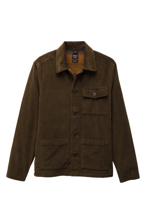 Shop Prana Ridgecrest Organic Cotton Corduroy Chore Coat In Rich Earth