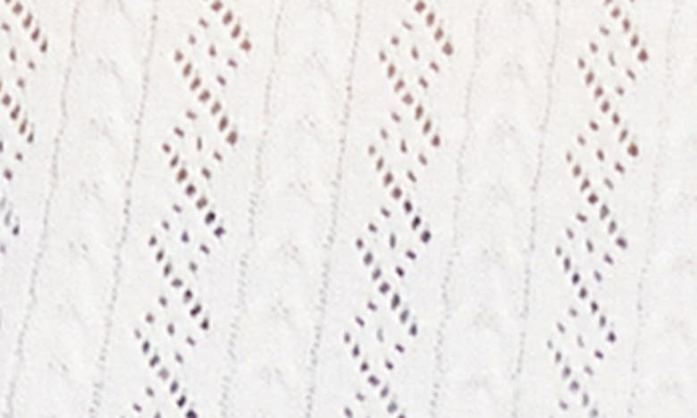 Shop Karen Kane Pointillé Knit Sweater In Off White