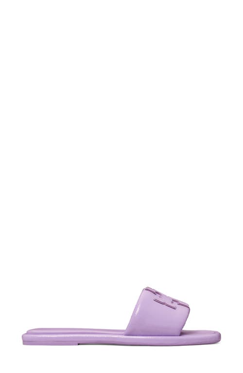 Shop Tory Burch Double-t Leather Sport Slide Sandal In Lavender Cloud