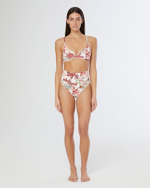 Onia Malin Bikini Top In White Multi