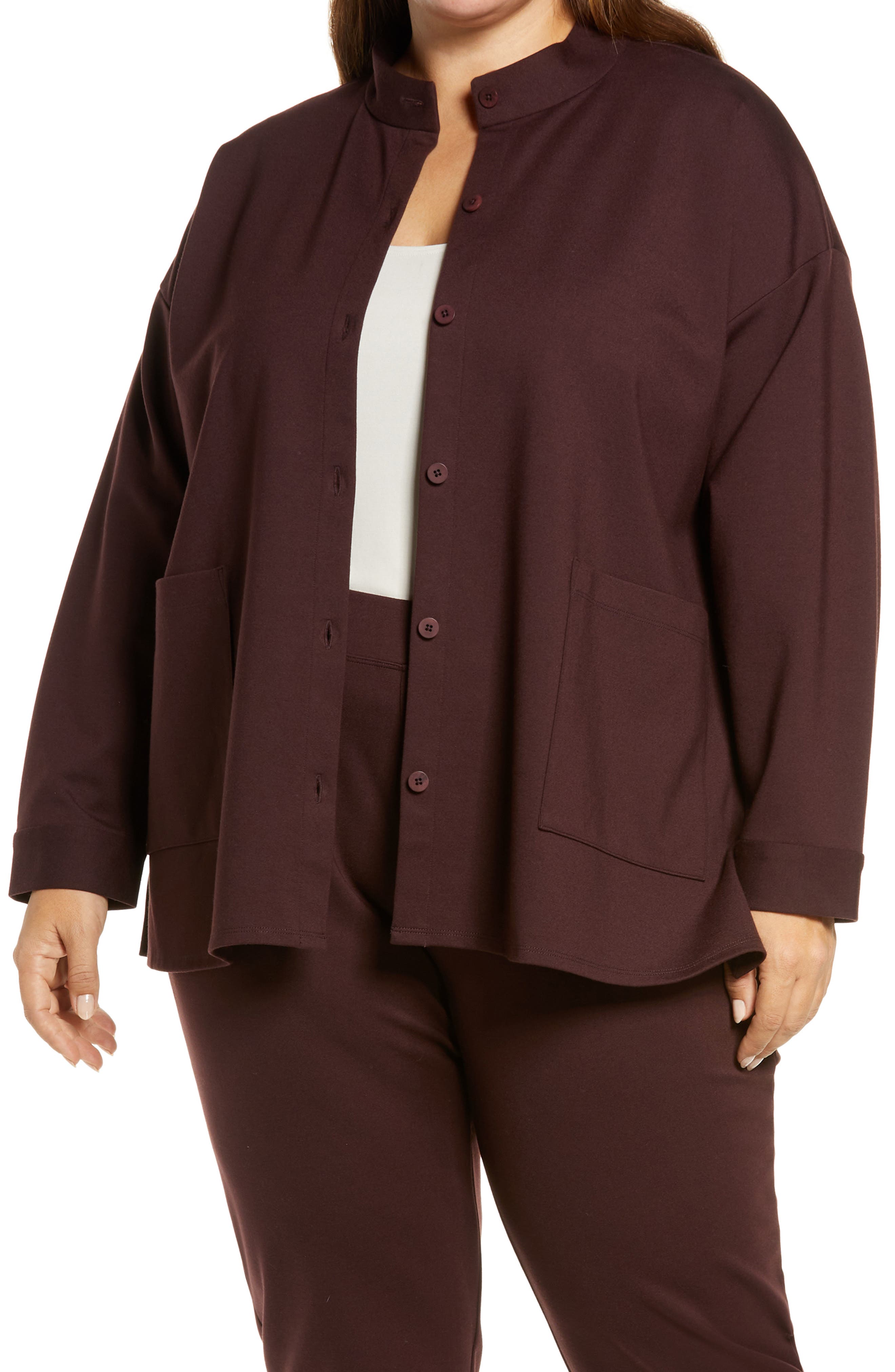 eileen fisher plus size coats