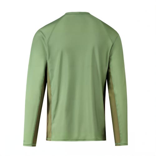 Shop Uv Skinz Long Sleeve Crew Sun & Swim Shirt In Sage/washed Olive