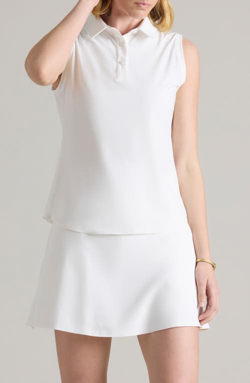 Shop Rhone Course To Court Sleeveless Polo In Snow White