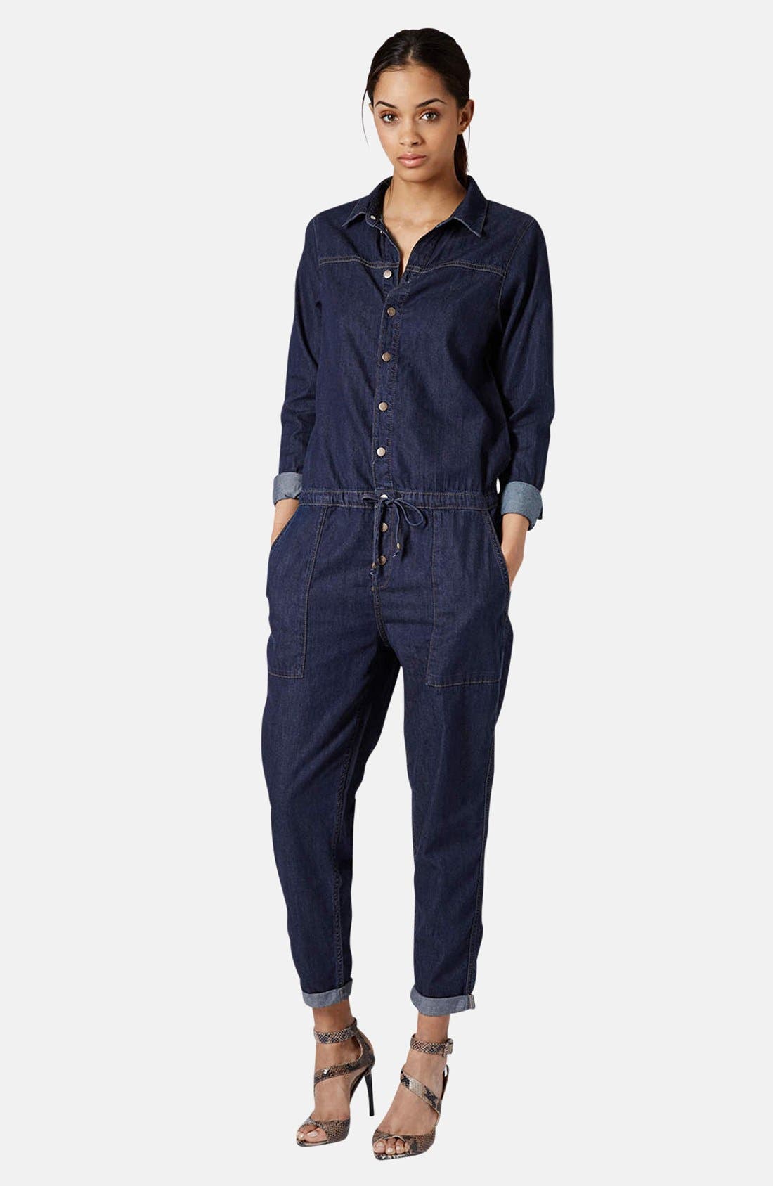 nordstrom denim jumpsuit