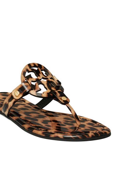 Tory Burch Miller Printed Patent Sandal In Classic Leopard