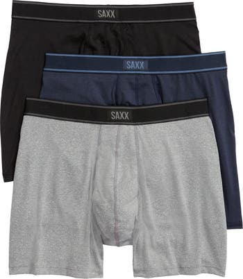 Saxx Underwear Co. Assorted 3-pack Boxer Briefs In Blk/ink Htr/grey Htr At  Nordstrom Rack in Gray for Men