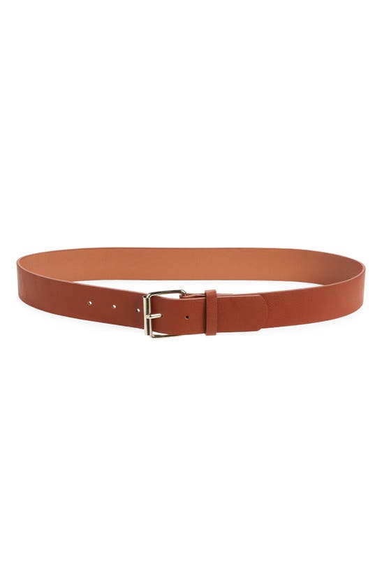 Shop Bp. Single Prong Faux Leather Trouser Belt In Brown