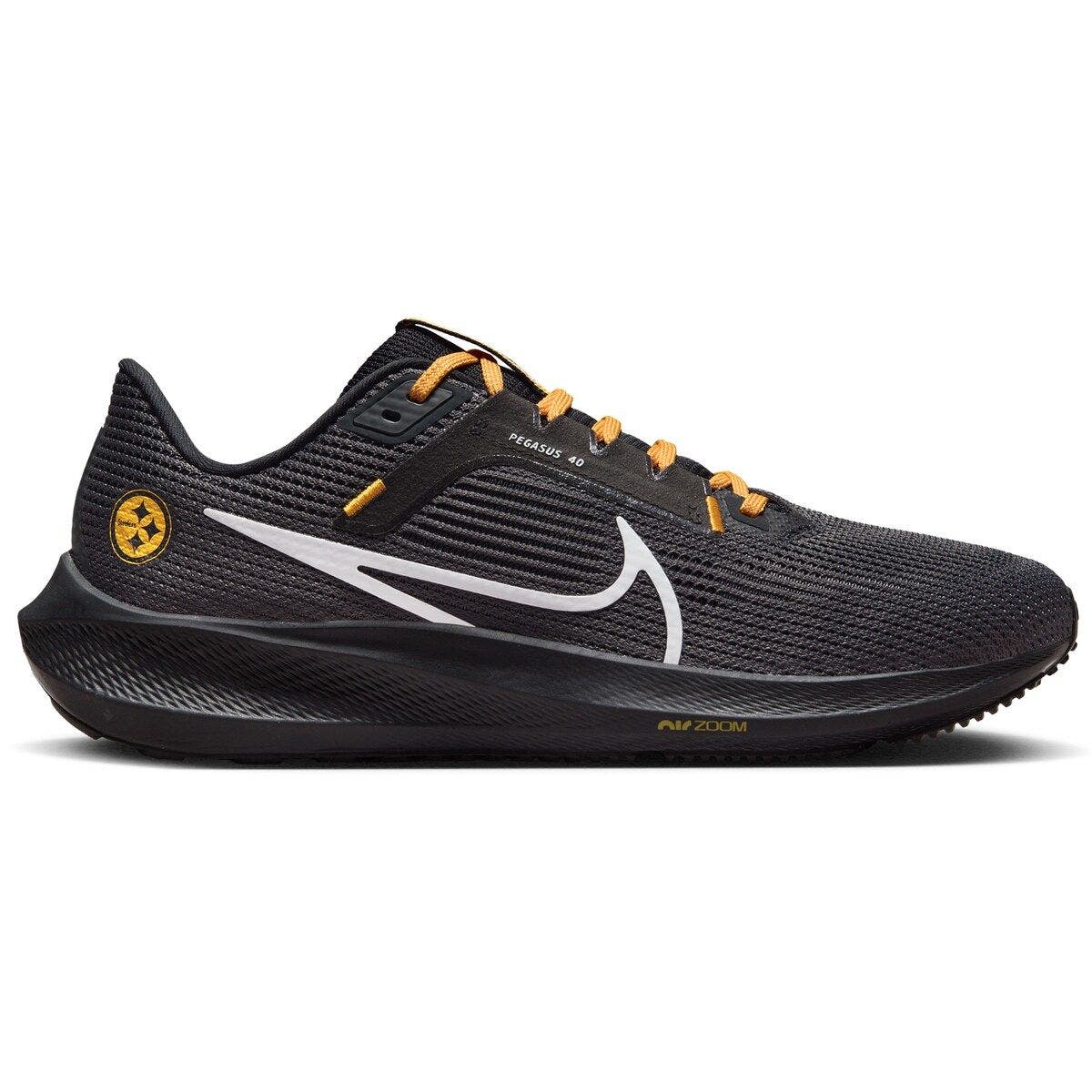 unisex pittsburgh steelers nike white zoom pegasus 37 running shoe