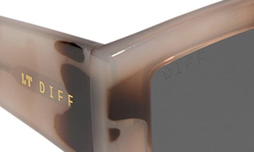 Diff 55mm Kai Slim Sunglasses In Cream Tortoise