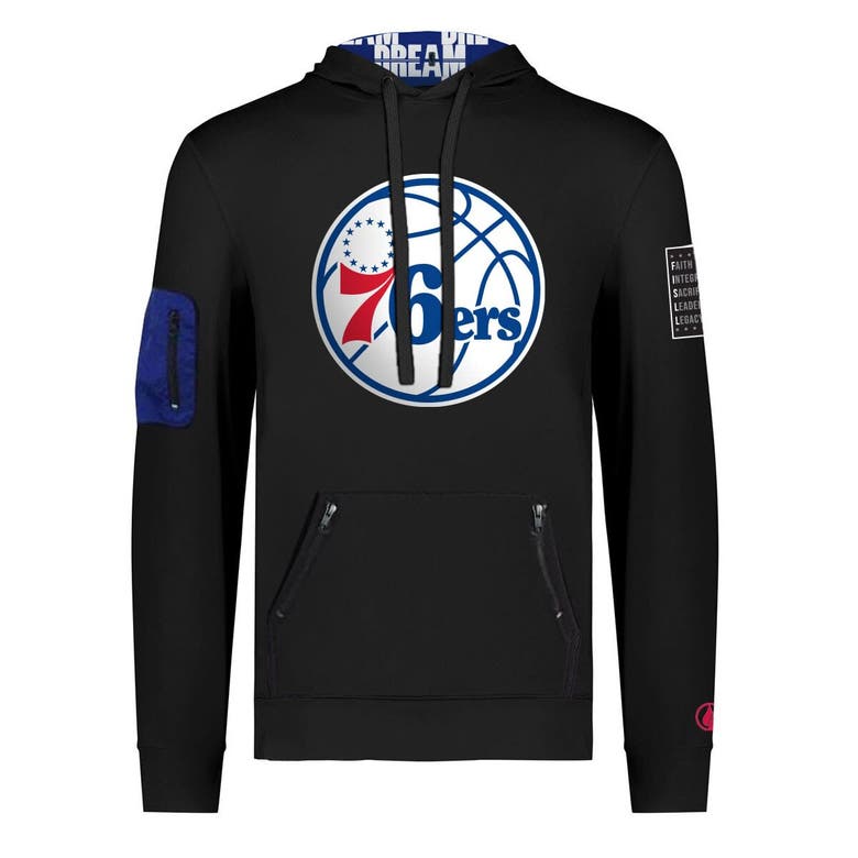 Shop Fisll Unisex  X Black History Collection  Black Philadelphia 76ers Pullover Hoodie