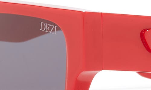 Shop Dezi Slick 55mm Shield Sunglasses In Slick Cherry/dark Smoke