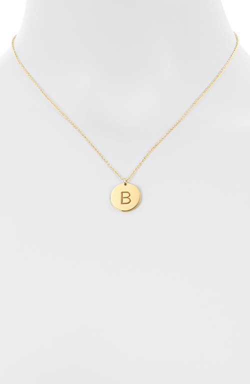 Meshmerise Initial Disc Pendant Necklace In Yellow-b