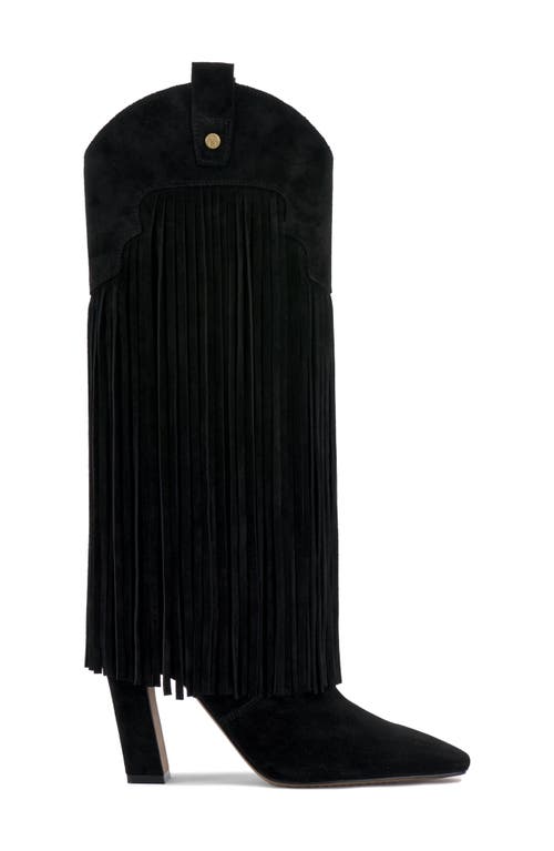 Vince Camuto Shela Pointed Toe Western Boot In Black