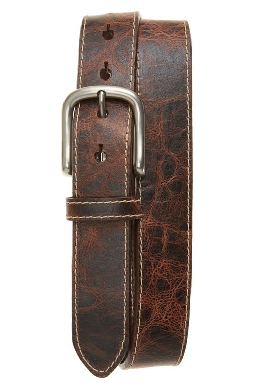 Shop Torino Italian Leather Belt In Brown