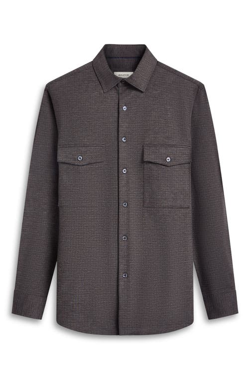 Bugatchi Men's Textured Knit Overshirt In Truffle