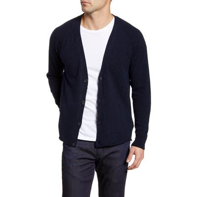 Billy Reid Heirloom Raglan Wool Blend Cardigan, Blue