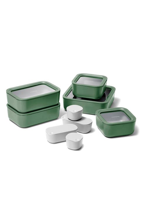 CARAWAY 14-Piece Food Storage Glass Container Set in Sage