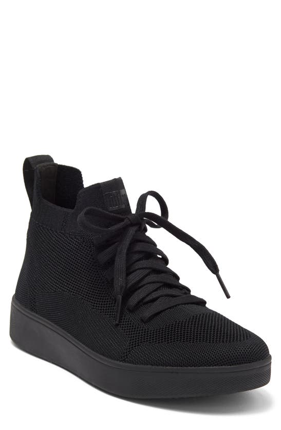 Fitflop Rally High Top Sneaker In All Black