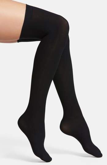 Faux Thigh High Socks- Black Tights that Look like Thigh Highs — UNIQSO