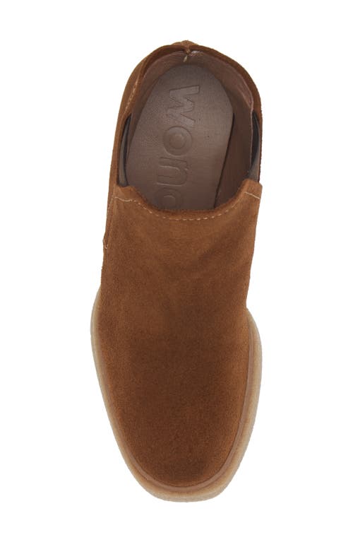 Wonders Platform Chelsea Boot In Cappuccino Suede
