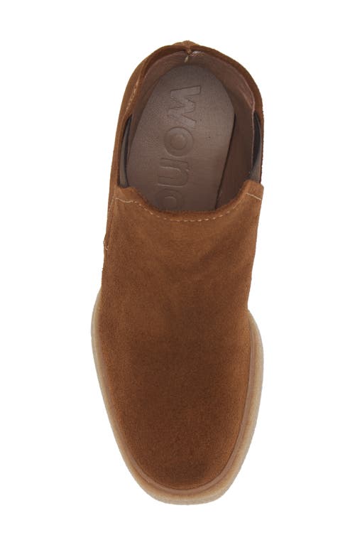 Shop Wonders Platform Chelsea Boot In Cappuccino Suede