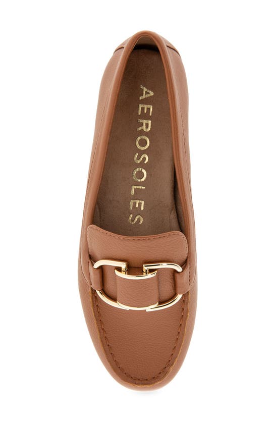 Shop Aerosoles Denver Buckle Loafer In Tan Pu Leather