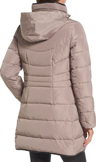 Cole Haan Quilted Down Feather Fill Jacket with Faux Fur Trim Nordstromrack