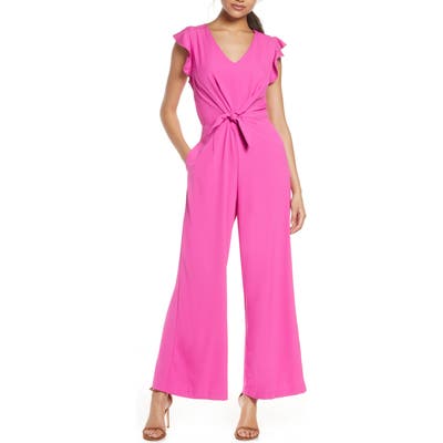 Julia Jordan Tie Waist Jumpsuit