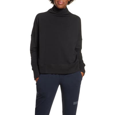 Vuori French Terry Funnel Neck Sweatshirt, Black