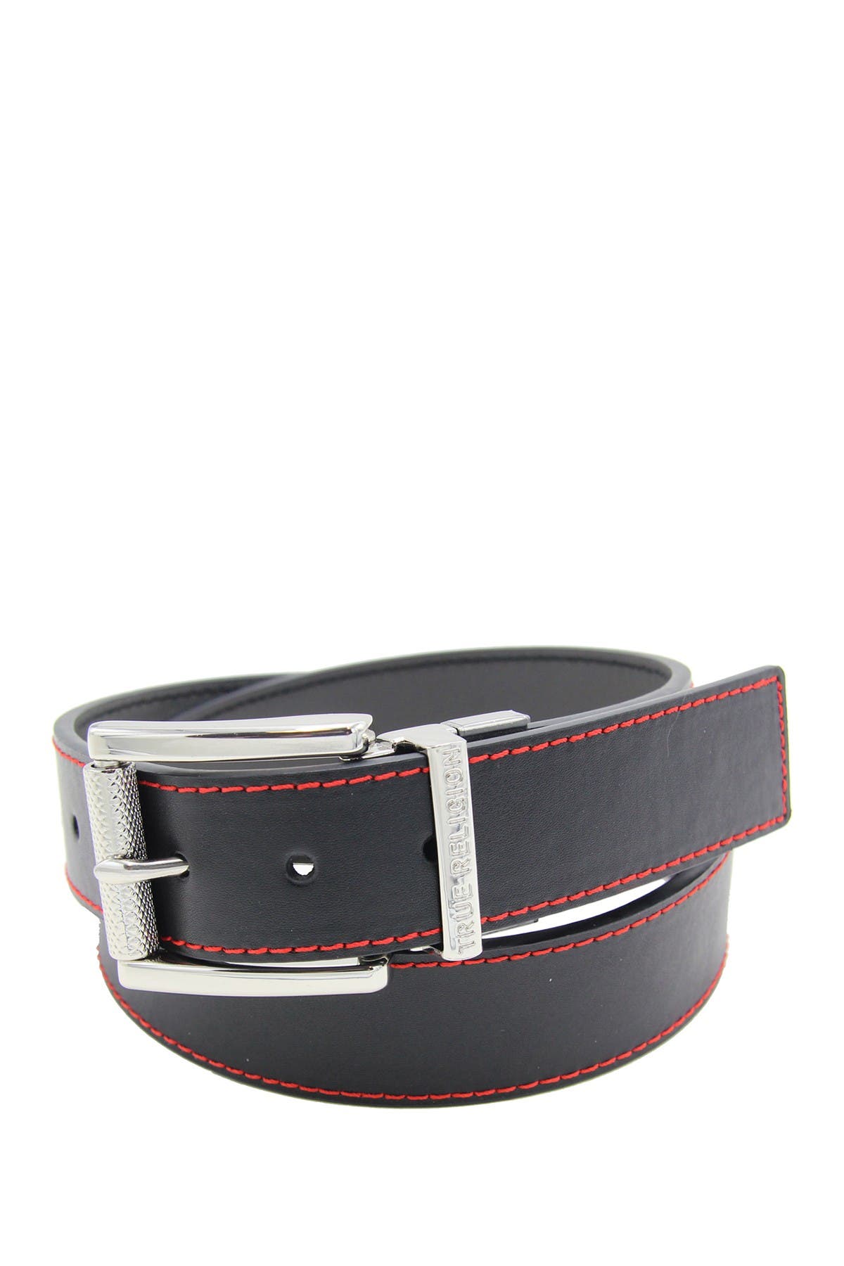 True Religion Lumin Reversible Belt In Black/grey | ModeSens