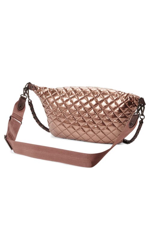 Shop Mz Wallace Crossbody Belt Bag In Copper Metallic Lacquer