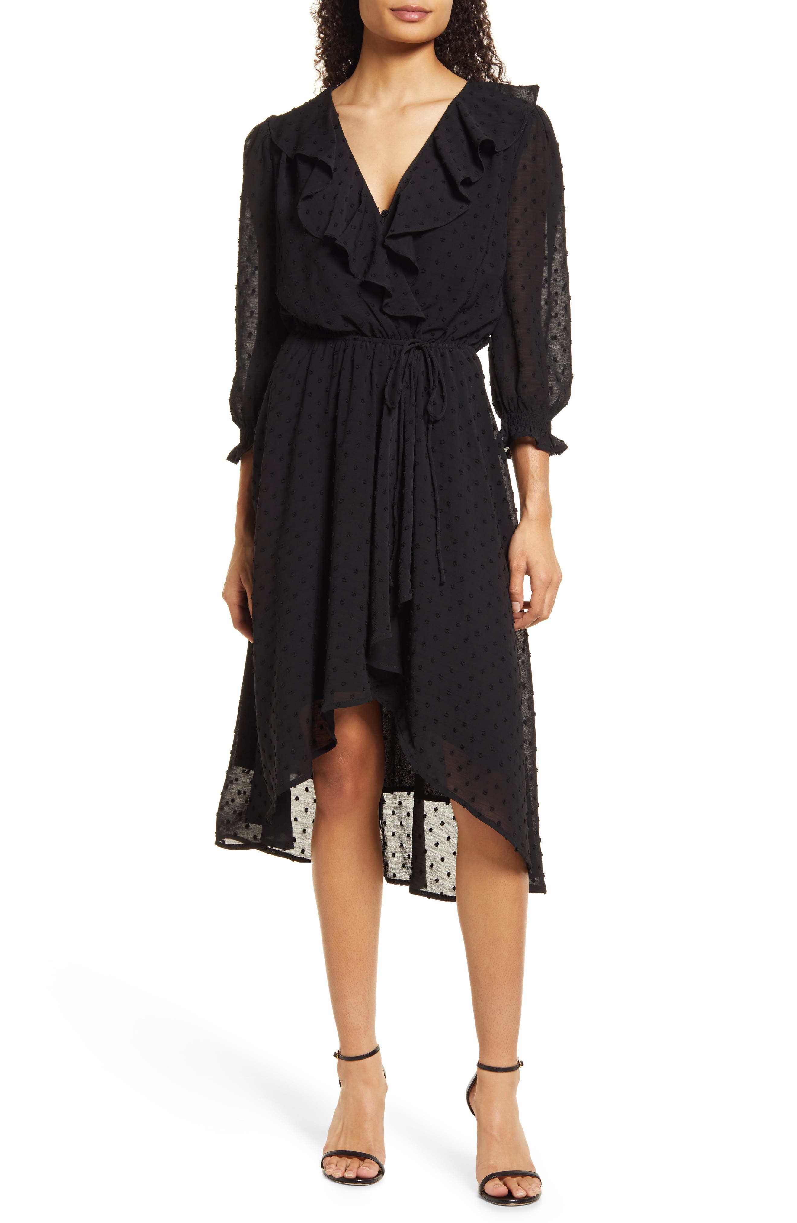 Black Wrap Dresses | Nordstrom Rack