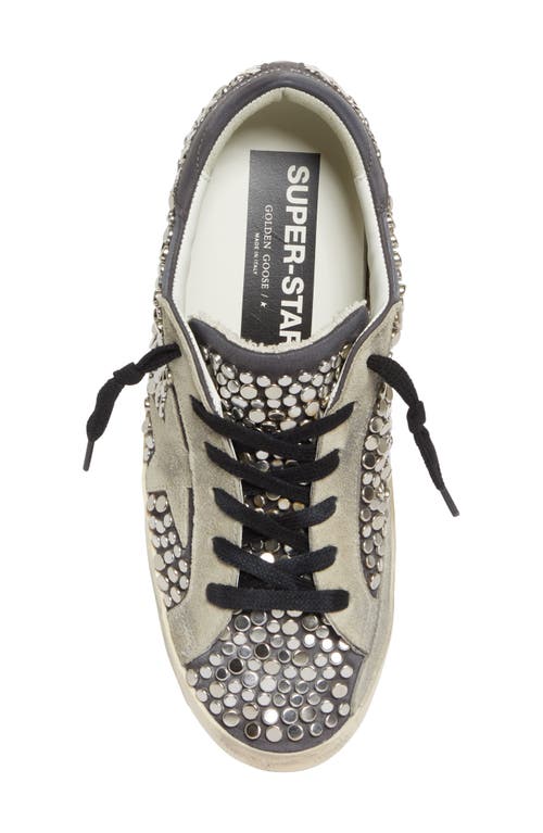 Golden Goose Super-star Low Top Sneaker In Beige/silver