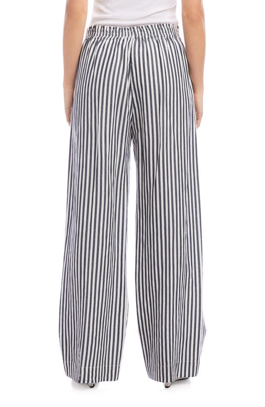 Shop Fifteen Twenty Stripe Wide Leg Pants In Blue Stripe